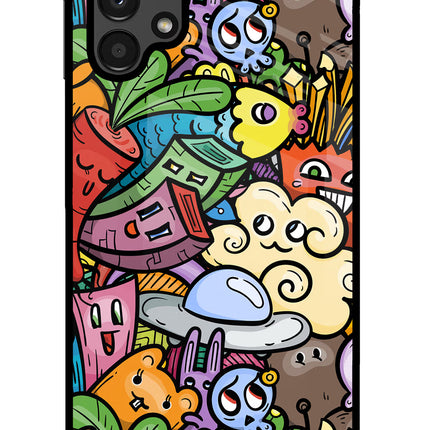 Veggie Doodle Samsung A13 4G Glass Case