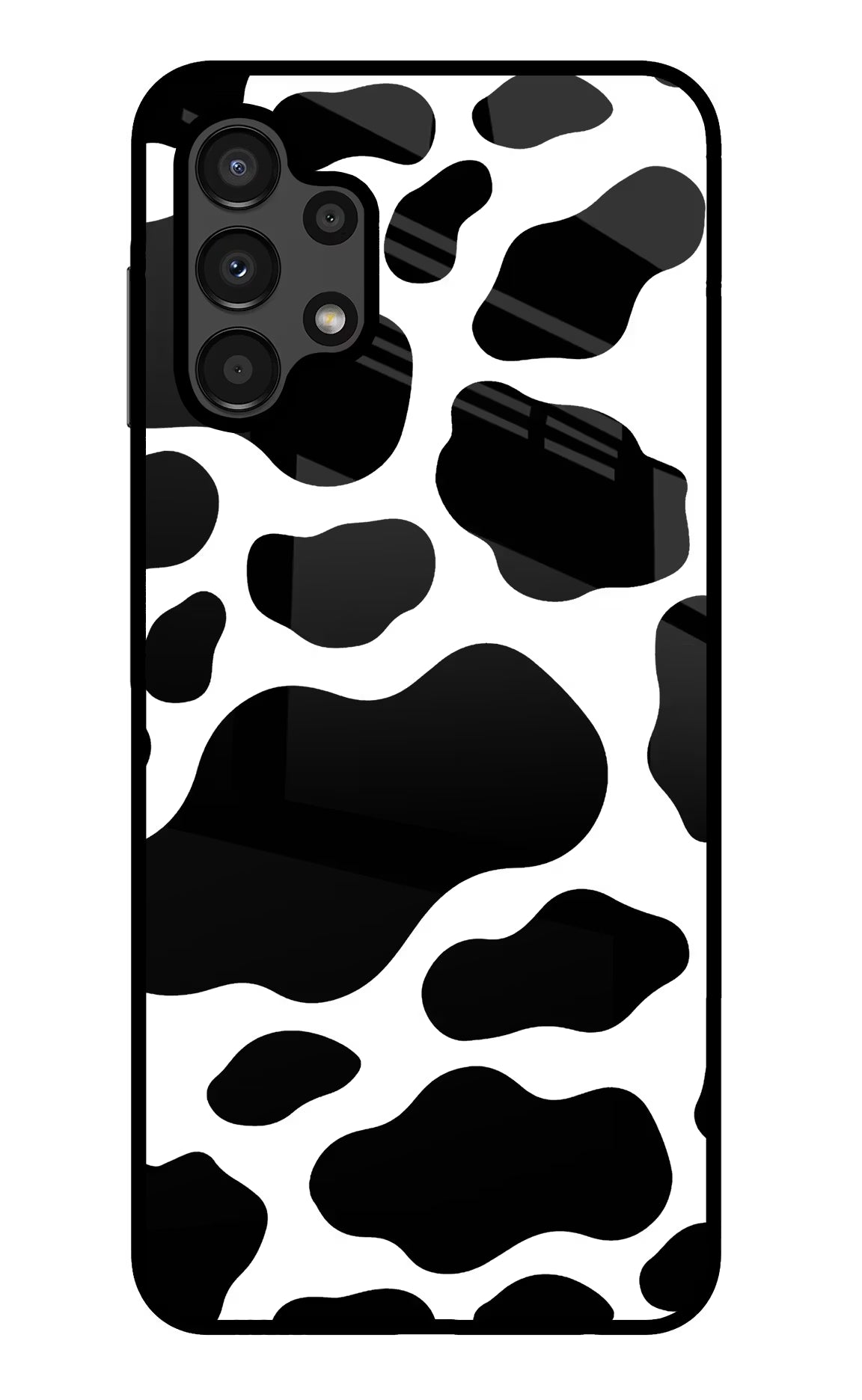 Cow Spots Samsung A13 4G Glass Case Back Cover by Casekaro