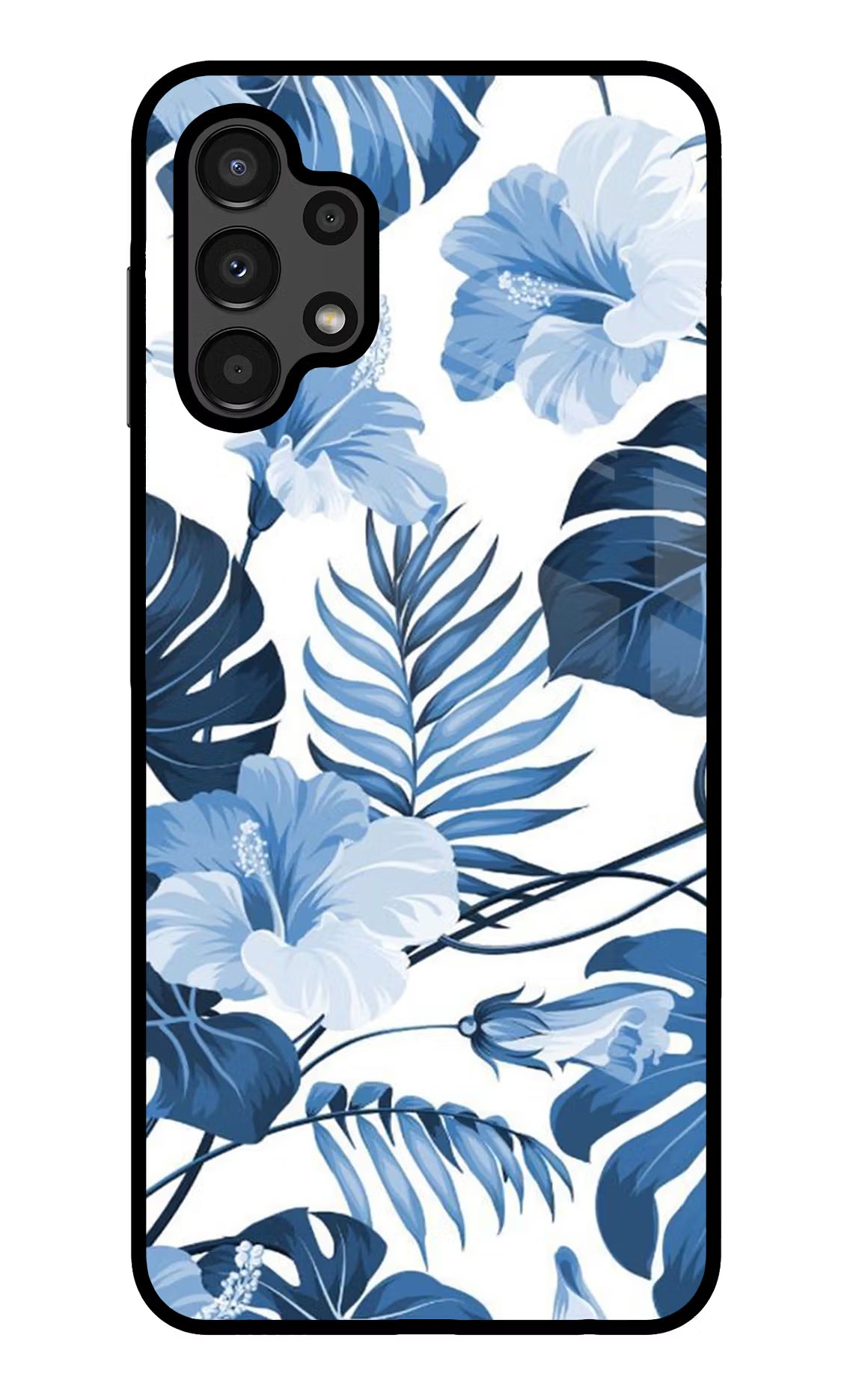 Fabric Art Samsung A13 4G Glass Case Back Cover by Casekaro