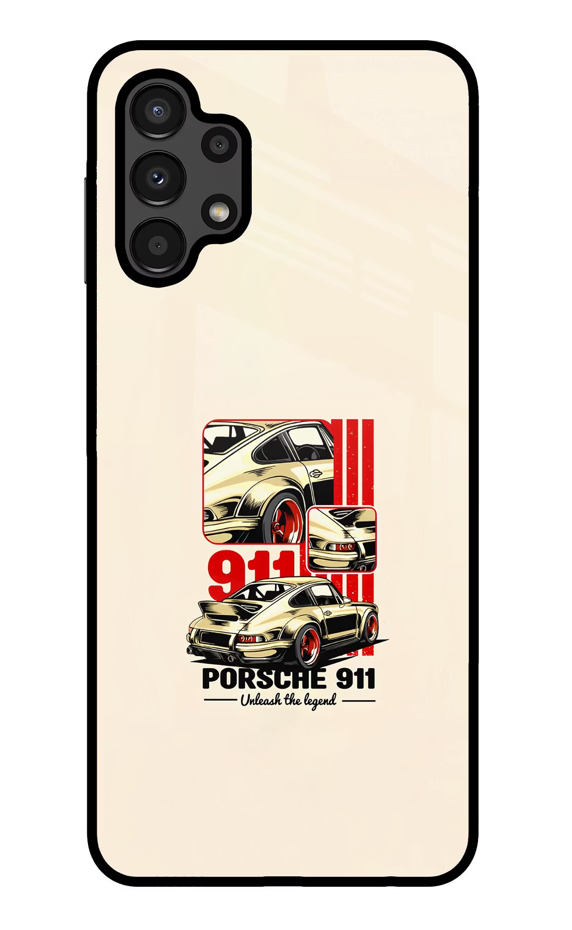 Classic Porsche 911 Samsung A13 4G Glass Case Back Cover by Casekaro