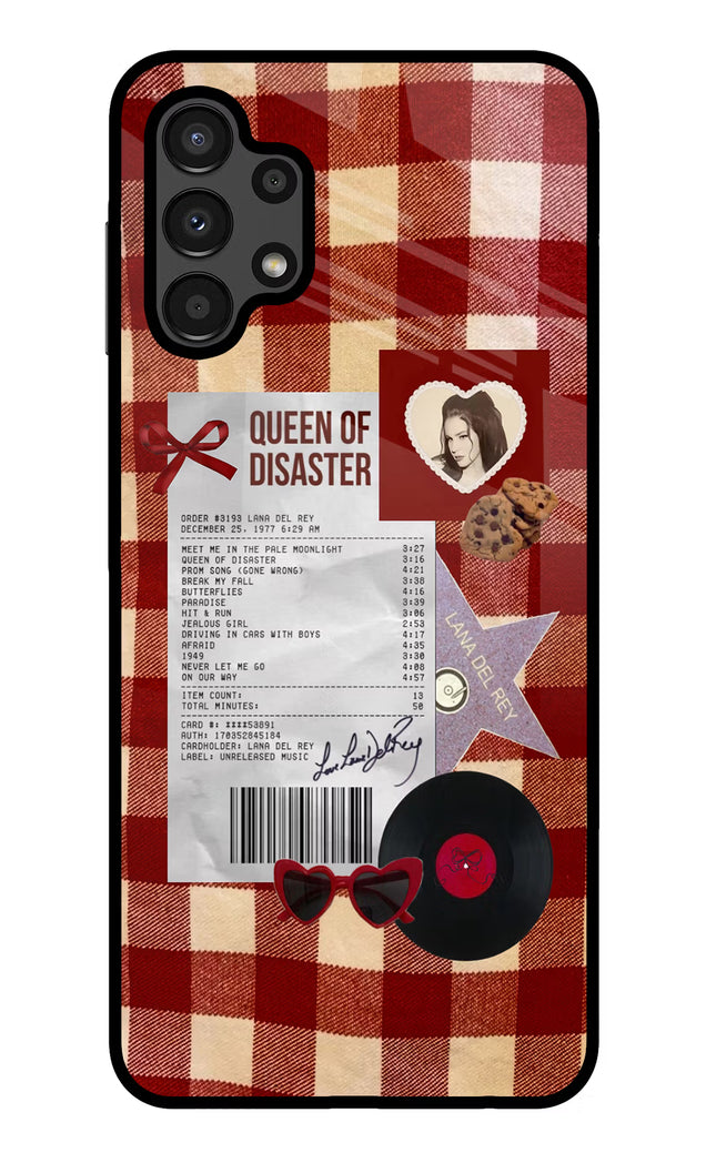 Queen of Disaster Samsung A13 4G Glass Case