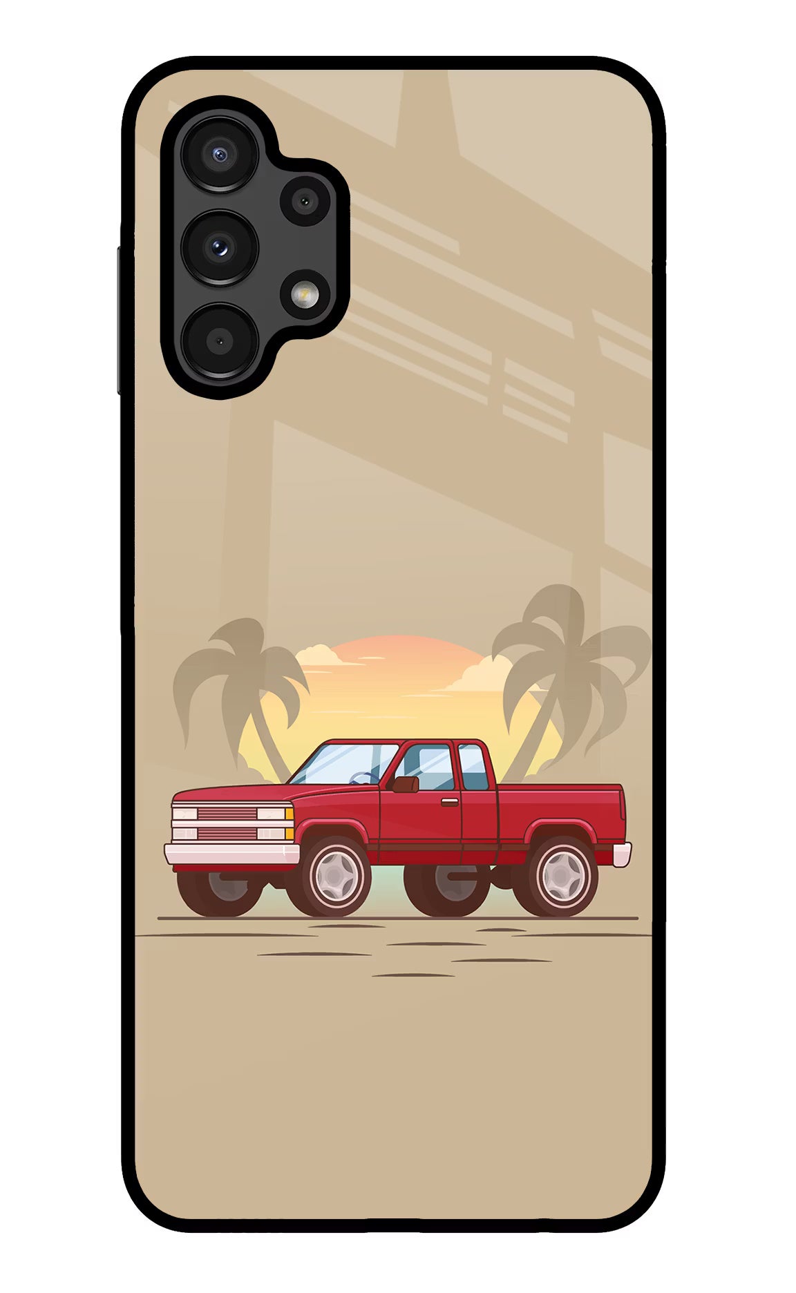 Desert Classic Drive Samsung A13 4G Glass Case Back Cover by Casekaro