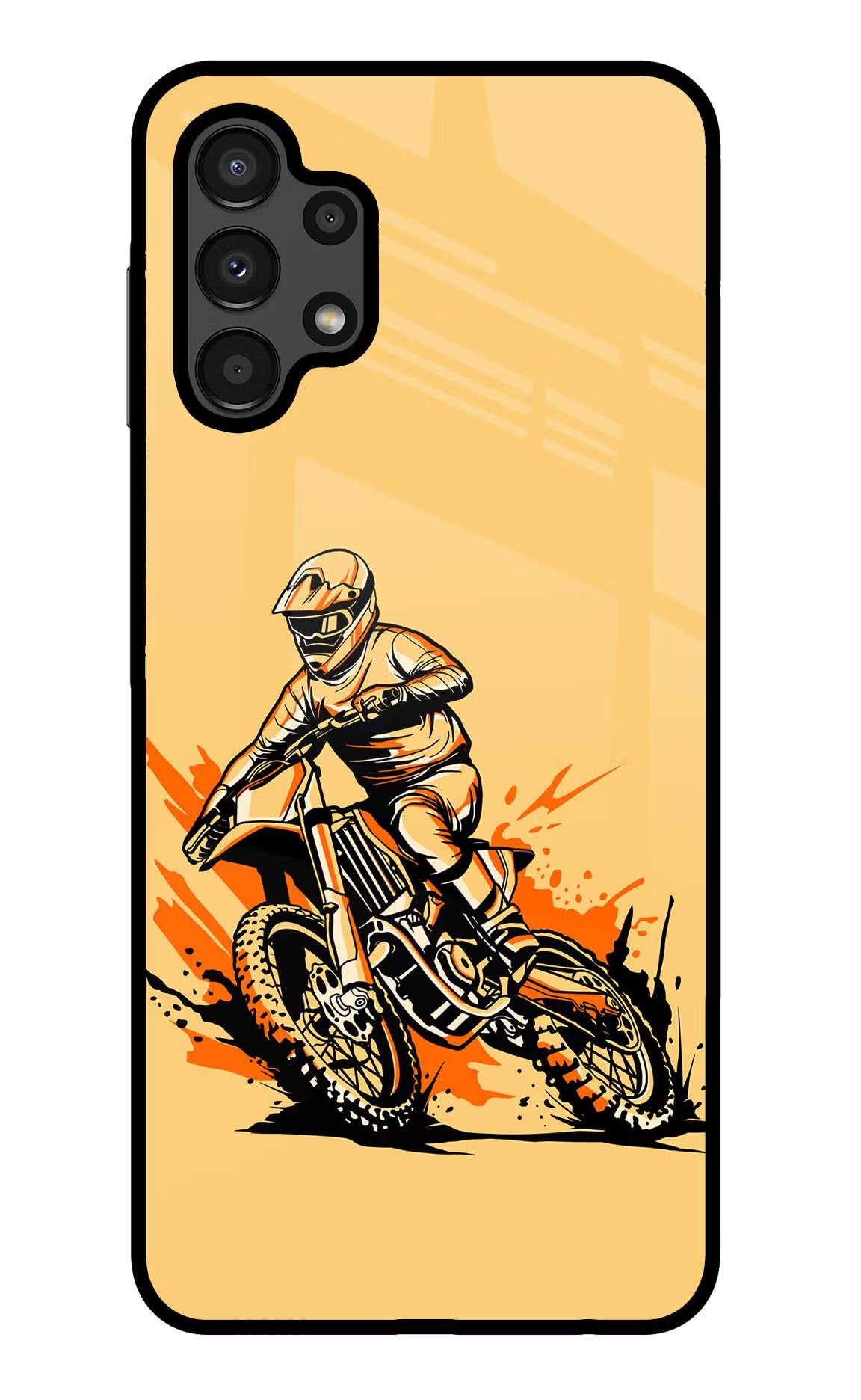 Off-Road Fury Samsung A13 4G Glass Case Back Cover by Casekaro