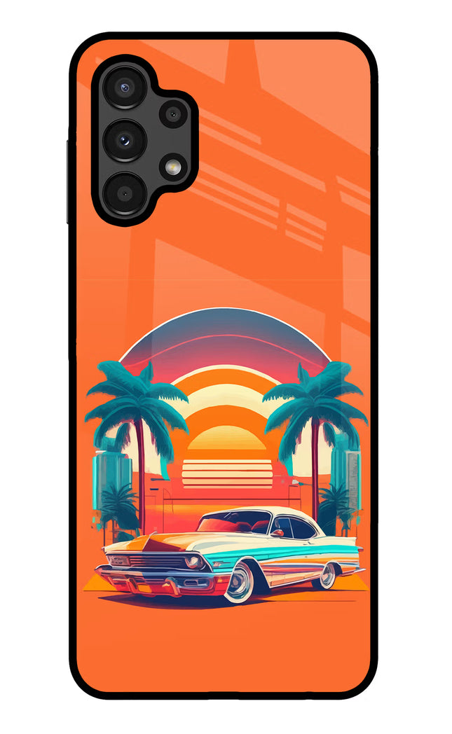 Palm Drive 80s Samsung A13 4G Glass Case