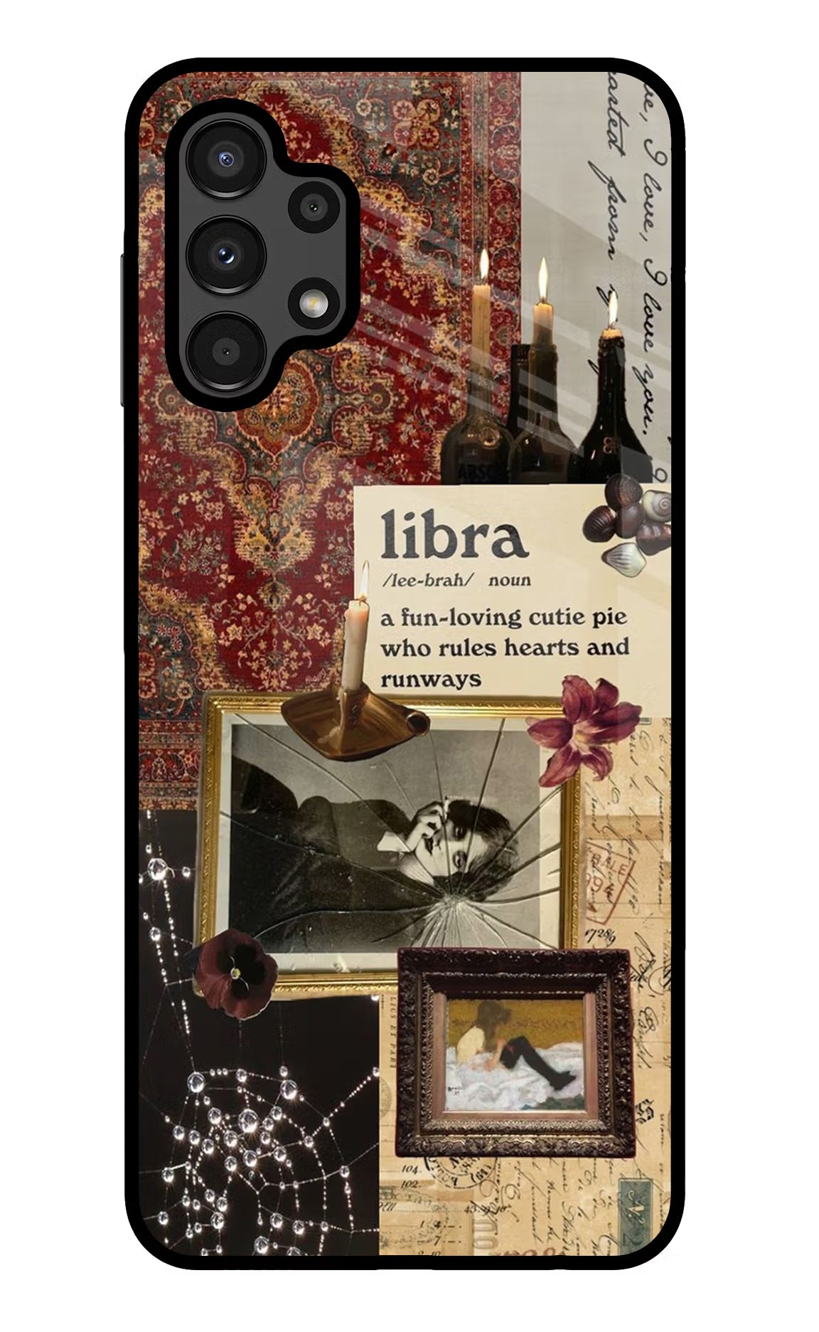 Libra Zodiac Samsung A13 4G Glass Case Back Cover by Casekaro