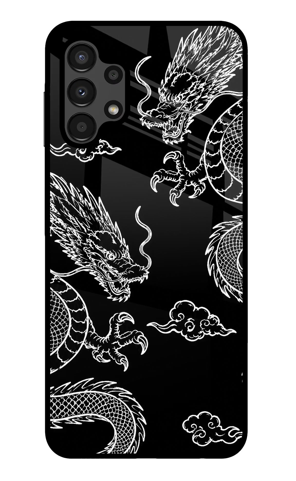 Twin Dragons Samsung A13 4G Glass Case
