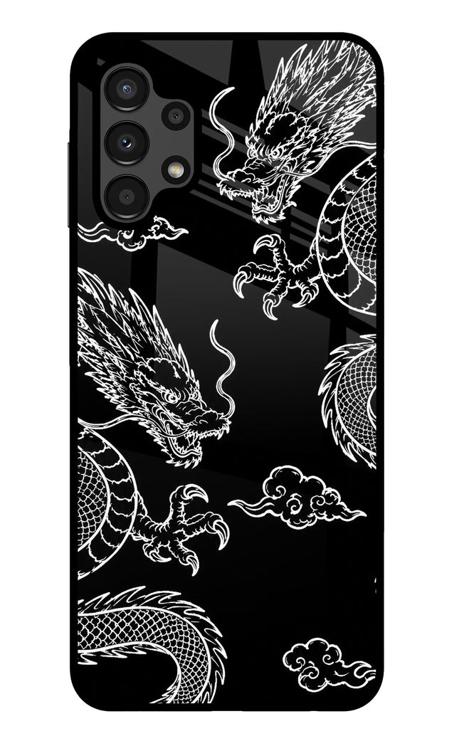 Twin Dragons Samsung A13 4G Glass Case