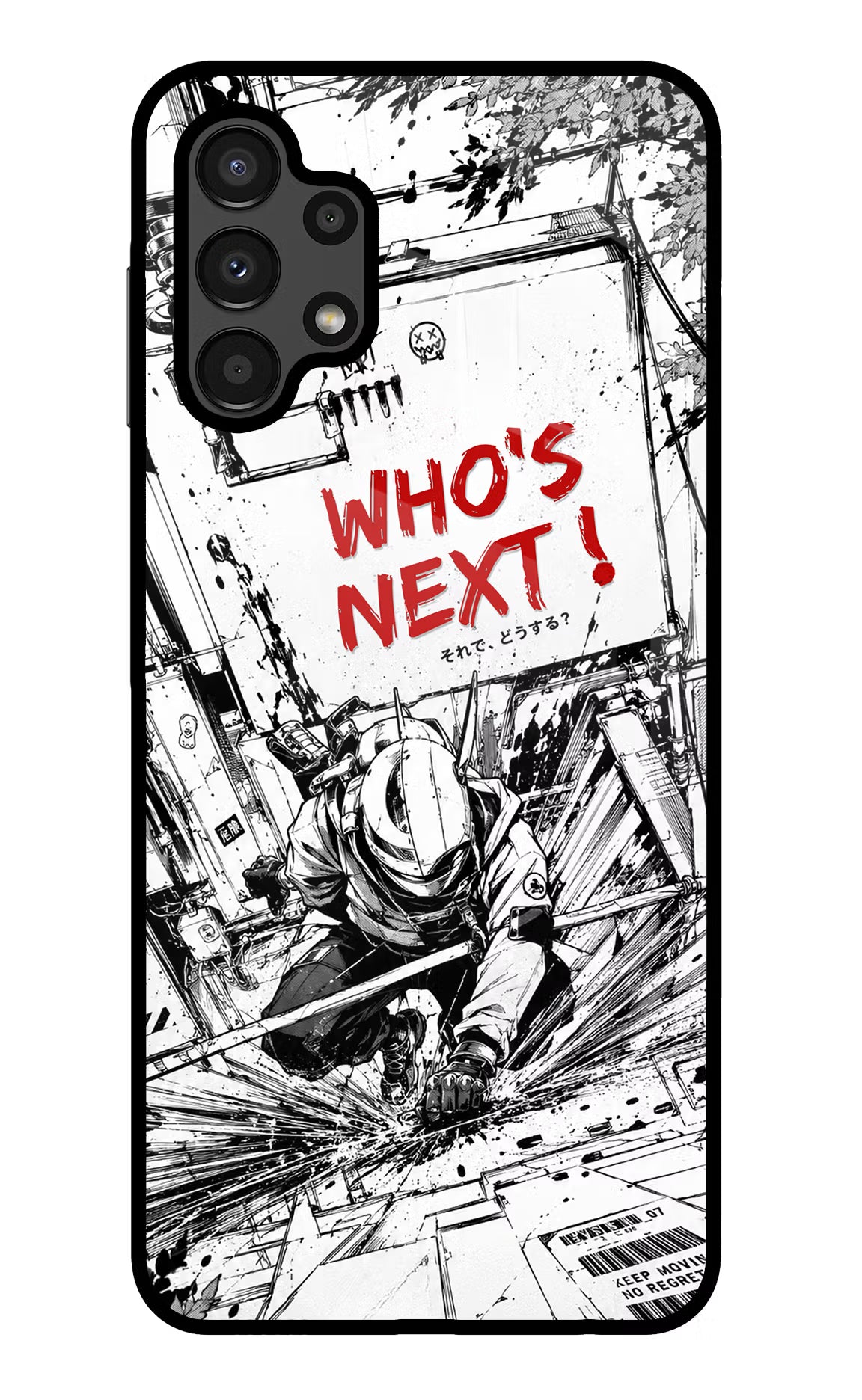 Who's Next Samsung A13 4G Glass Case Back Cover by Casekaro