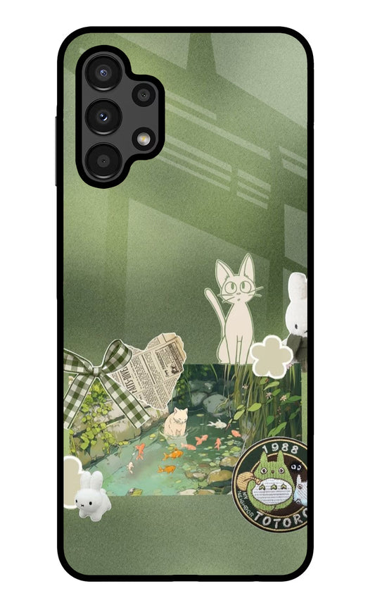 Aesthetic anime Samsung A13 4G Glass Case