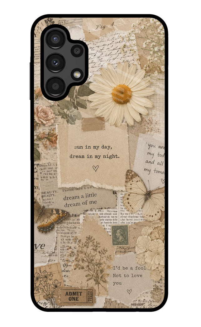 Vintage case Samsung A13 4G Glass Case