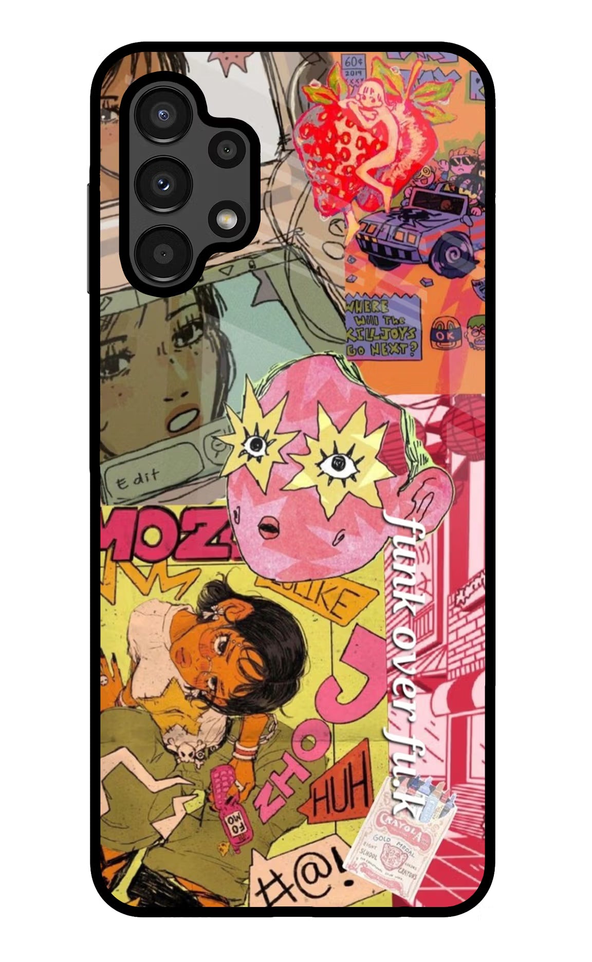 Funkover Samsung A13 4G Glass Case Back Cover by Casekaro