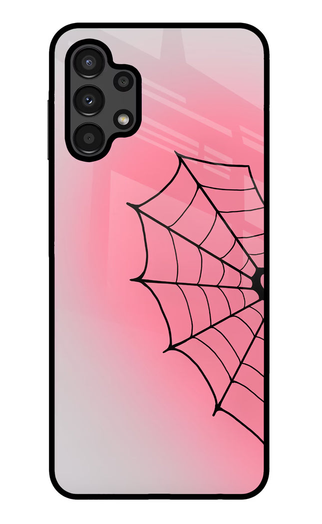 Pink Web Samsung A13 4G Glass Case