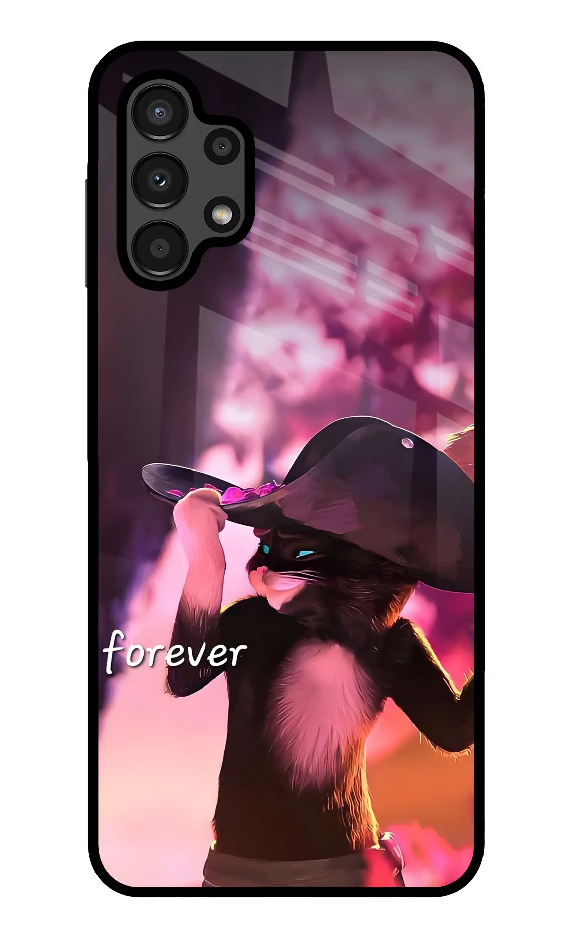 Forever Cat Samsung A13 4G Glass Case