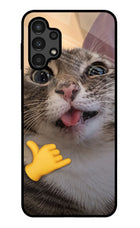 Silly Cat Call Samsung A13 4G Glass Case