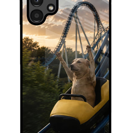 Rollercoaster Dog Samsung A13 4G Glass Case