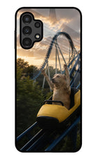 Rollercoaster Dog Samsung A13 4G Glass Case