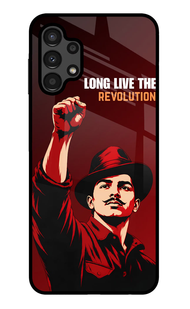 Bhagat Singh Revolution Samsung A13 4G Glass Case