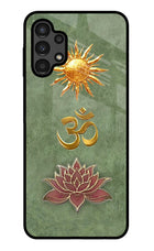 Om & Lotus Samsung A13 4G Glass Case