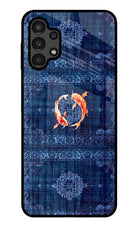 Koi Blue Samsung A13 4G Glass Case