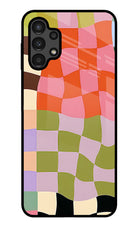 Wavy Grid Samsung A13 4G Glass Case