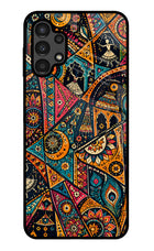 Folk Print Samsung A13 4G Glass Case