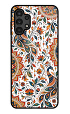 White Mayura Samsung A13 4G Glass Case