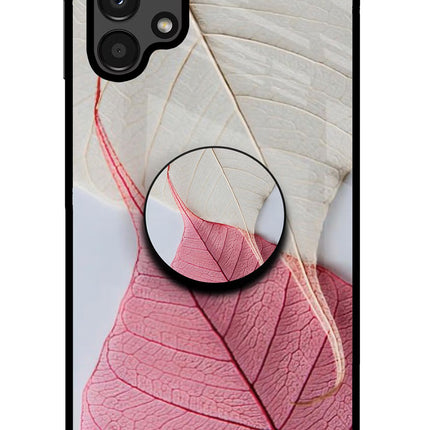 White Pink Leaf Samsung A13 4G Pop Case by Casekaro
