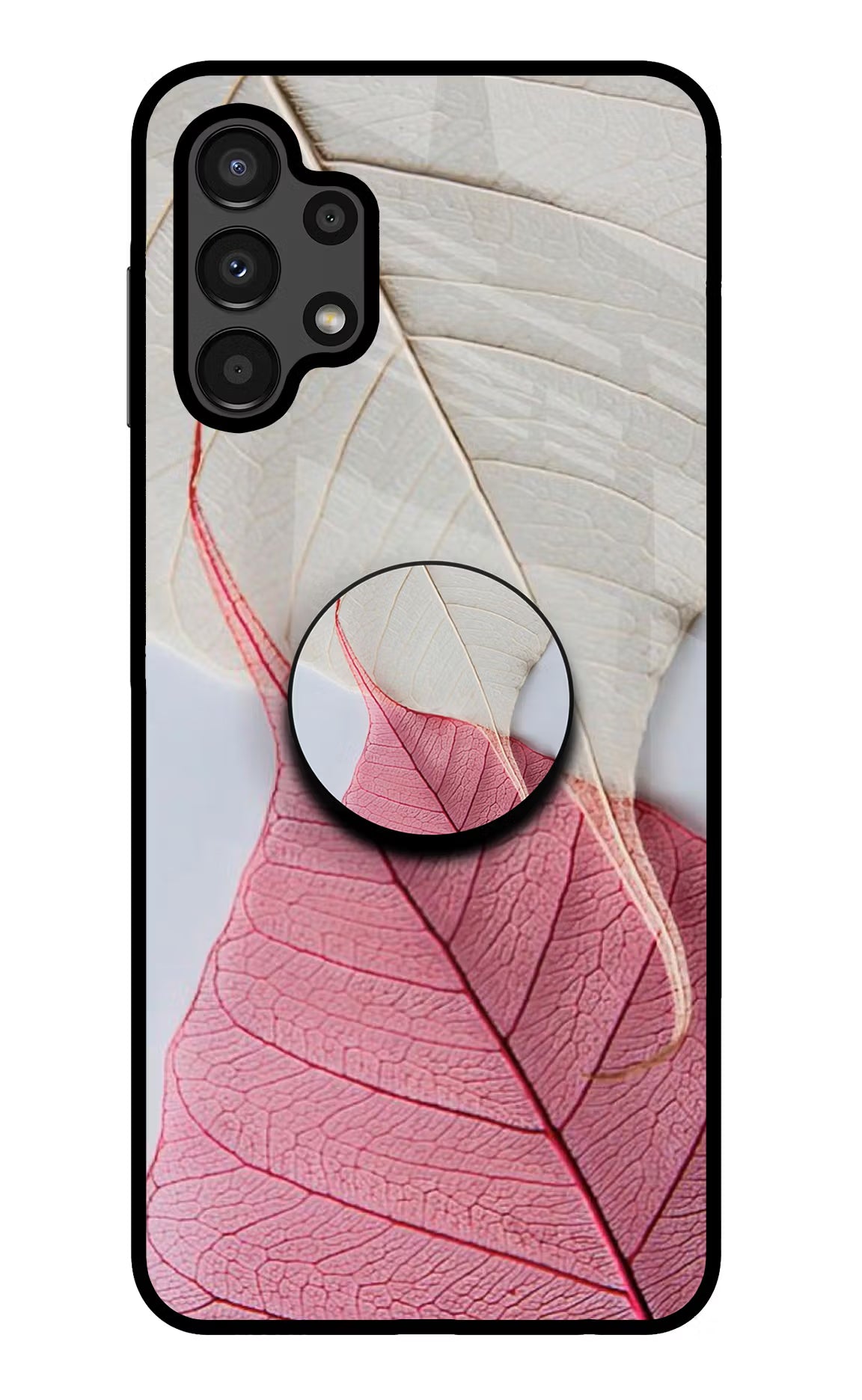 White Pink Leaf Samsung A13 4G Pop Case by Casekaro