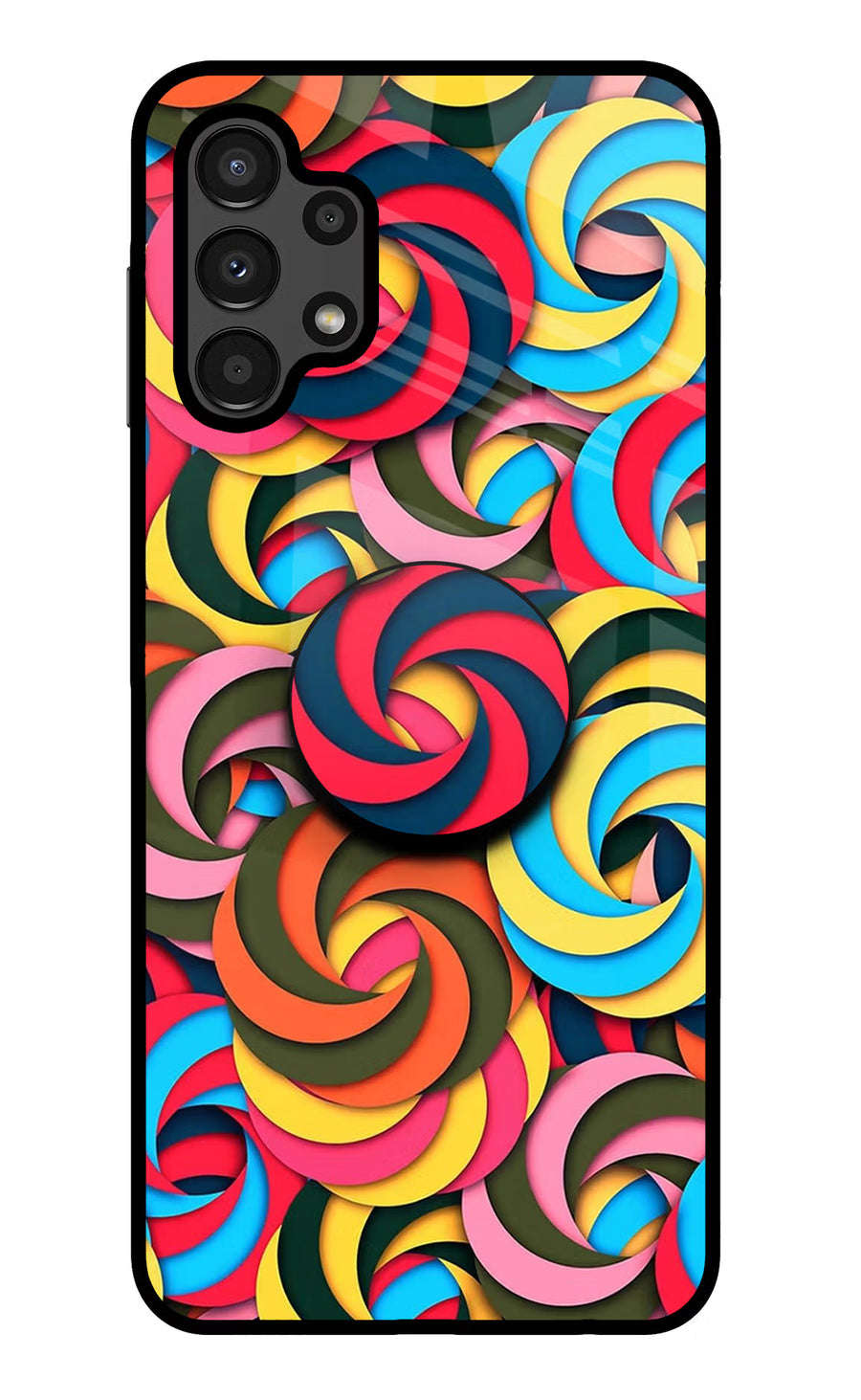 Spiral Pattern Samsung A13 4G Pop Case, Glass case