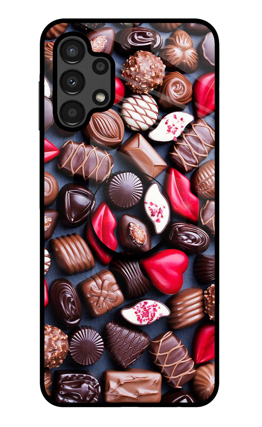 Chocolates Samsung A13 4G Pop Case, Glass case
