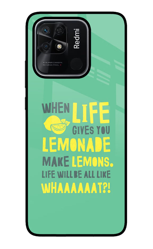 Quote Redmi 10/10 Power Glass Case Back Cover by Casekaro