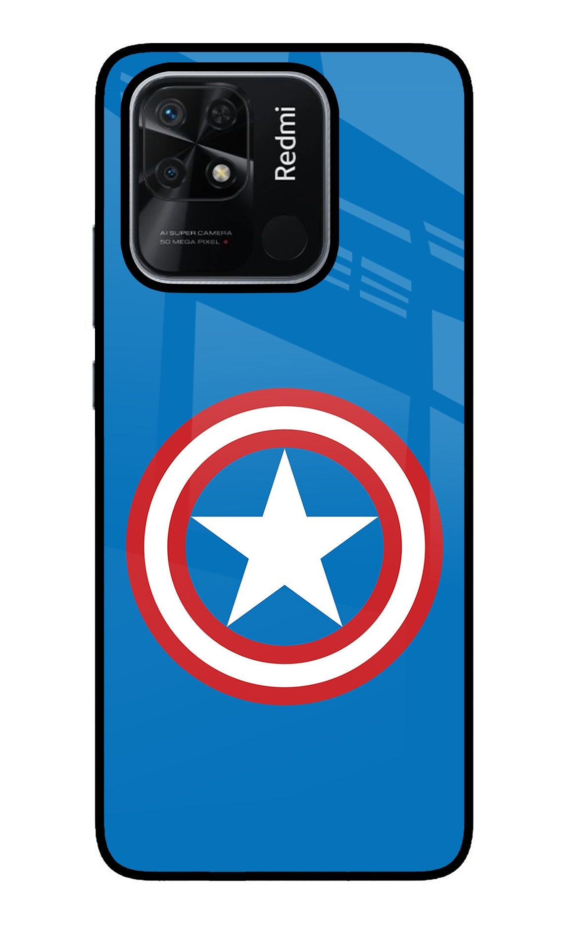 Captain America Logo Redmi 10/10 Power Back Cover