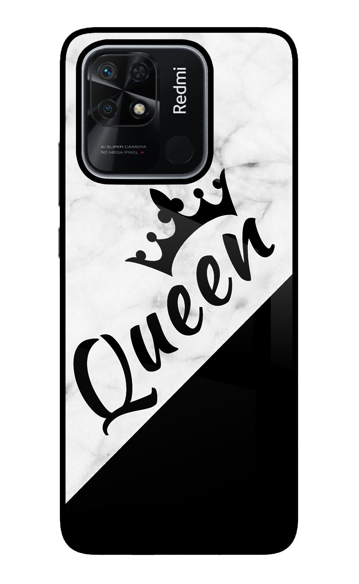 Queen Redmi 10/10 Power Glass Case