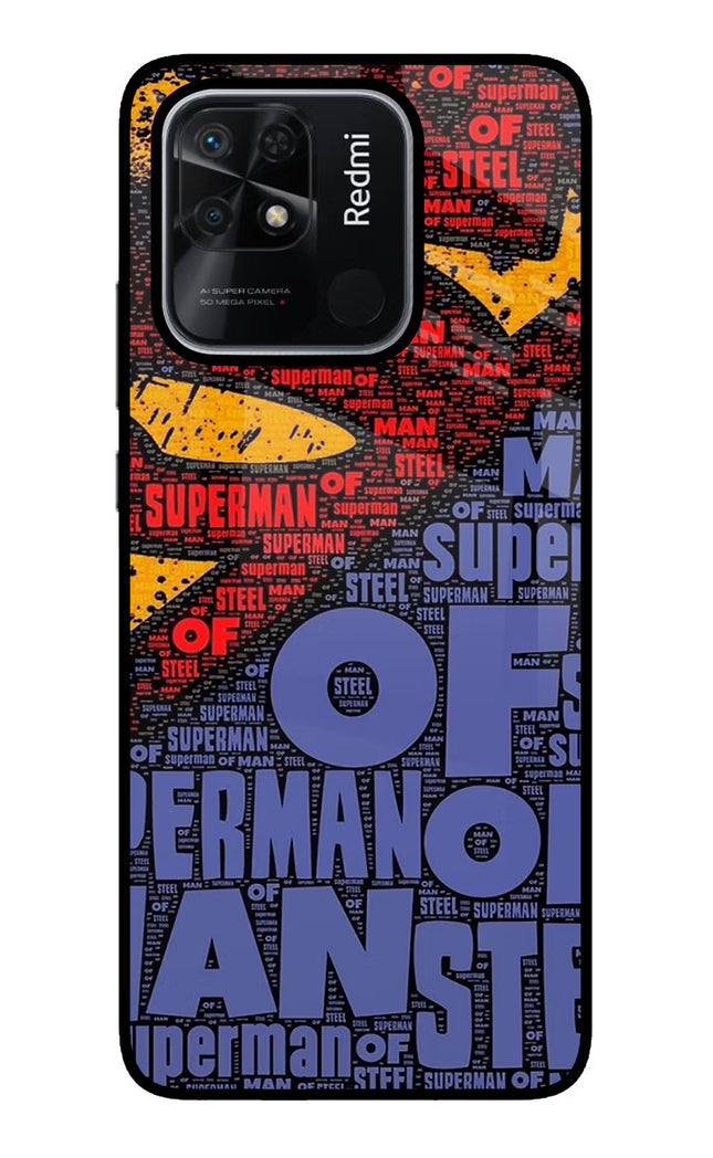 Superman Redmi 10/10 Power Glass Case Back Cover by Casekaro