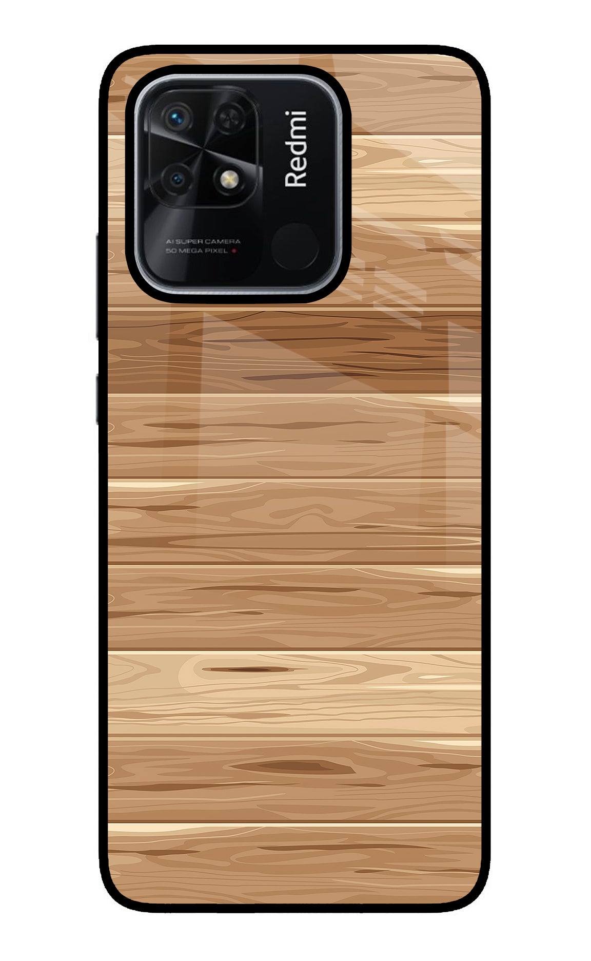 Wooden Vector Redmi 10/10 Power Back Cover