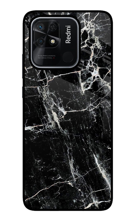 Black Marble Texture Redmi 10/10 Power Glass Case