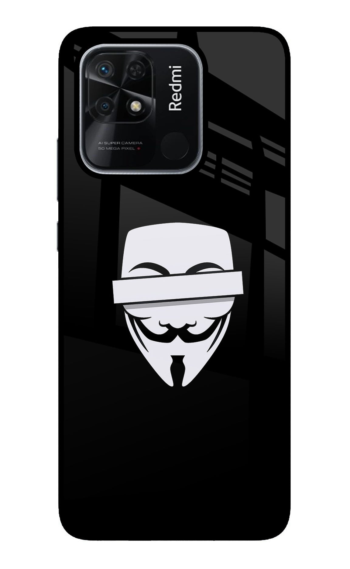 Anonymous Face Redmi 10/10 Power Glass Case