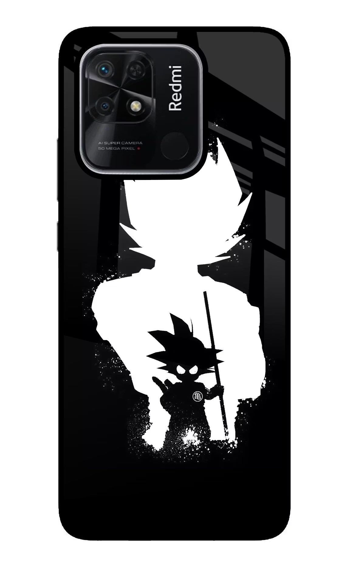 Goku Shadow Redmi 10/10 Power Glass Case Back Cover by Casekaro