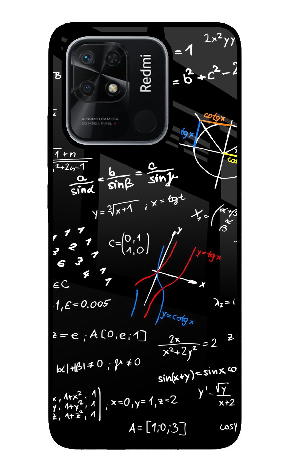 Mathematics Formula Redmi 10/10 Power Glass Case