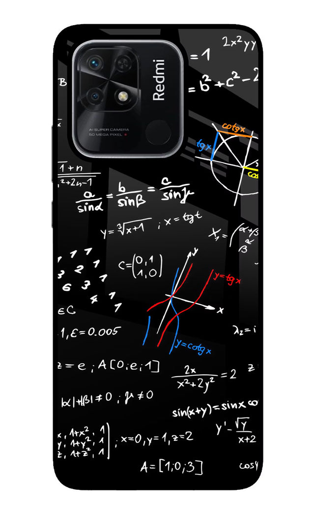 Mathematics Formula Redmi 10/10 Power Glass Case Back Cover by Casekaro