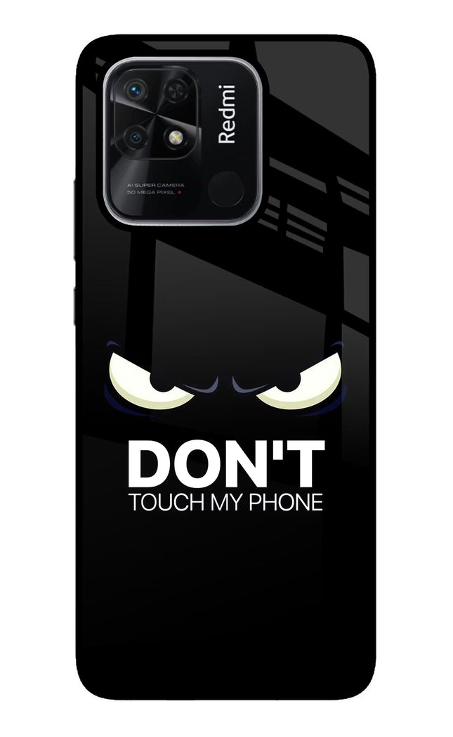 Don'T Touch My Phone Redmi 10/10 Power Glass Case Back Cover by Casekaro