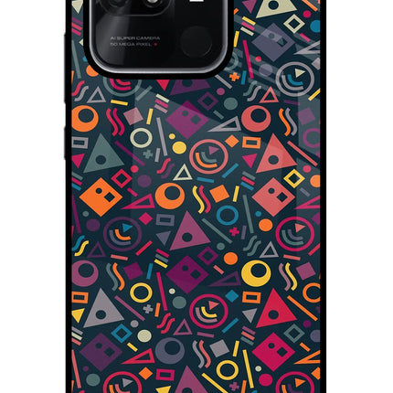 Geometric Abstract Redmi 10/10 Power Glass Case