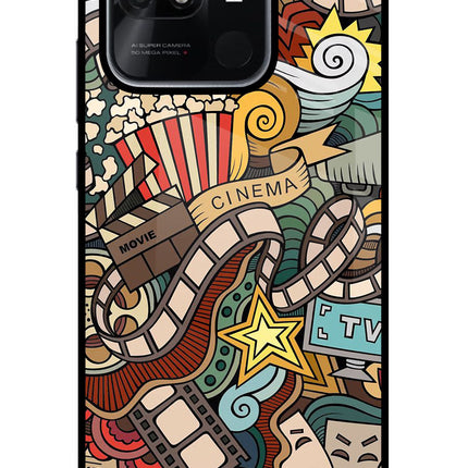 Cinema Abstract Redmi 10/10 Power Glass Case