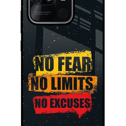 No Fear No Limits No Excuse Redmi 10/10 Power Glass Case