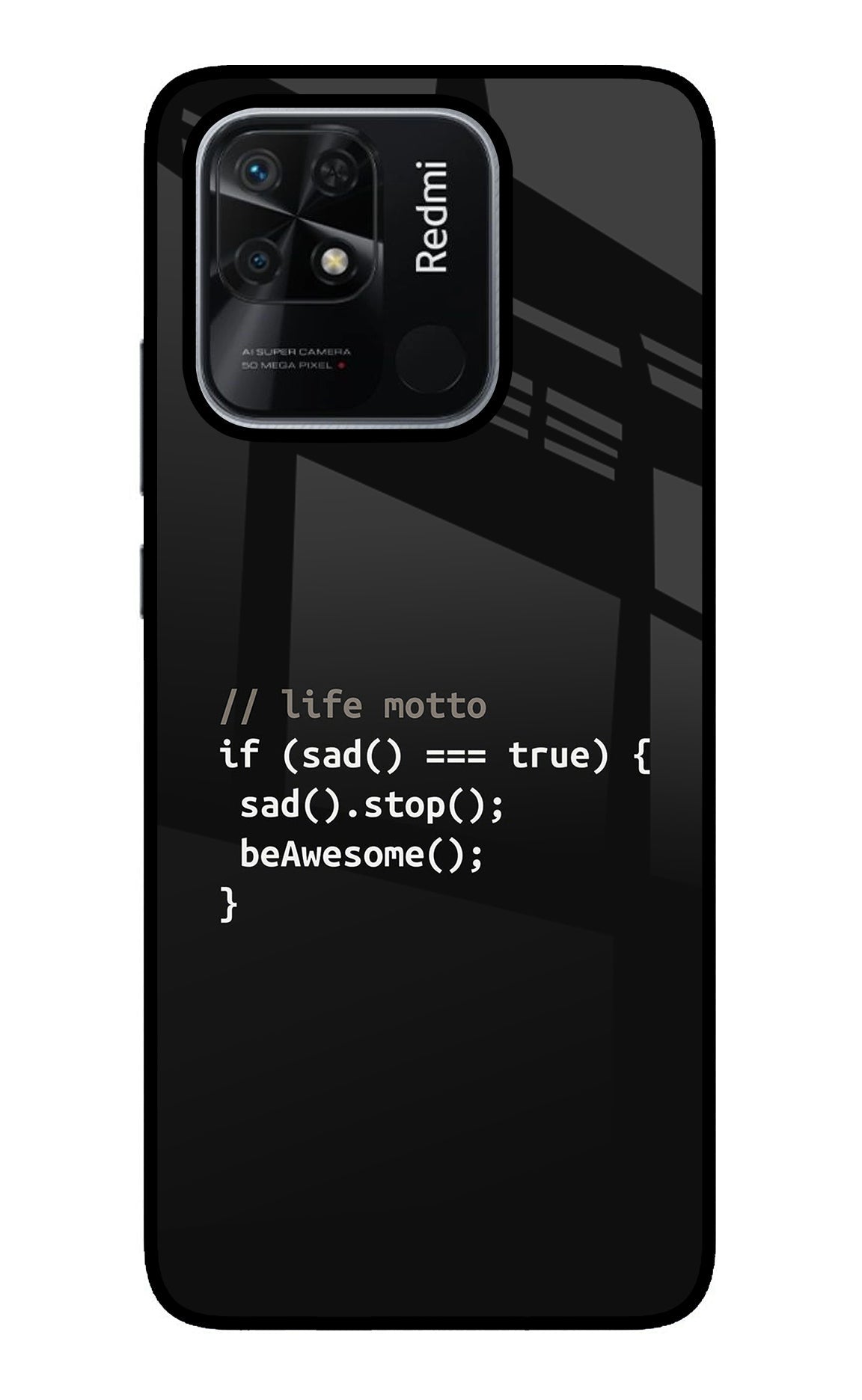 Life Motto Code Redmi 10/10 Power Glass Case