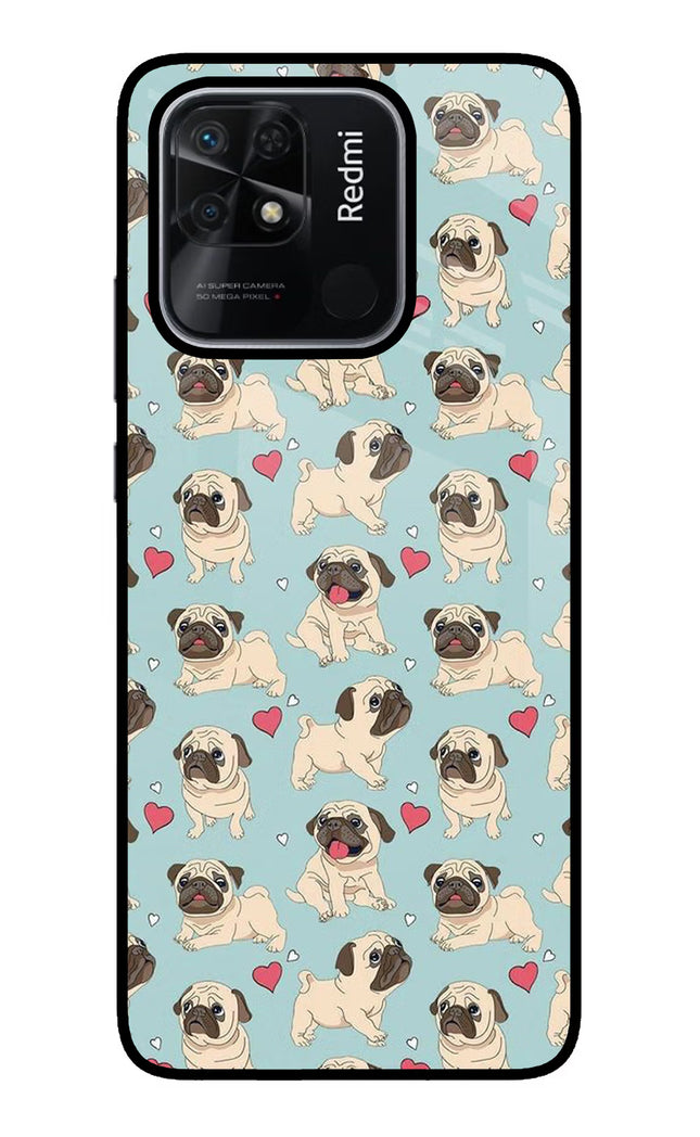 Pug Dog Redmi 10/10 Power Glass Case Back Cover by Casekaro