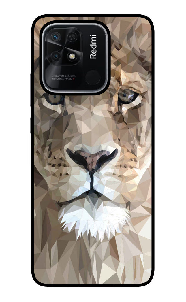Lion Art Redmi 10/10 Power Glass Case Back Cover by Casekaro