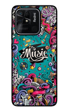 Music Graffiti Redmi 10/10 Power Glass Case