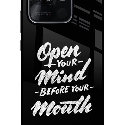 Open Your Mind Before Your Mouth Redmi 10/10 Power Glass Case