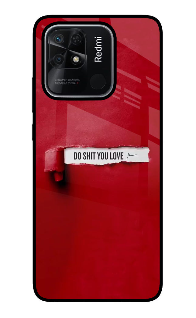 Do Shit You Love Redmi 10/10 Power Glass Case Back Cover by Casekaro